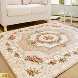 加厚欧式珊瑚绒地毯简约客厅茶几地毯美式田园卧室床边毯防滑门垫
