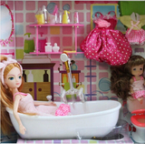 包邮香奈芭比娃娃套装礼盒自动循环出水浴缸梦幻浴室玩具女孩礼物