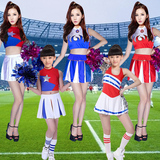 新款六一儿童韩版演出服成人短袖拉拉队学生团体啦啦操表演服装