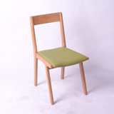 包邮 纯实木餐厅椅子 白橡木布面日式简约休闲椅 电脑椅