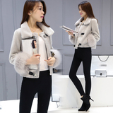 2015冬新款韩版女装短款气质修身外套仿皮草保暖加厚狐狸毛外套女