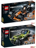 乐高 LEGO 科技 42026 酷黑方程式赛车 42027 沙漠越野车 回力车