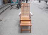 竹木宽条加长休闲躺椅，宽58厘米，高106厘米，折叠式