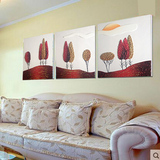 现代欧式客厅装饰画沙发背景墙无框三联画卧室壁画挂画 新款壁画