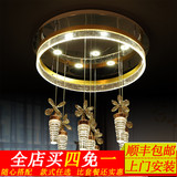 现代餐厅吊灯LED气泡柱水晶吊灯创意饭厅吧台餐厅灯 简约餐桌灯具