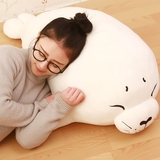 大号北极海豹熊毛绒玩具海狮长抱枕睡觉枕头布娃娃生日礼物送女生