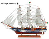圣丽丝一帆风顺地中海80cm组装木质帆船模型木制工艺船模型摆件