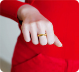 欧币金硬币材质打造光面戒指仿黄金孔雀戒指情侣戒指婚庆饰品礼品