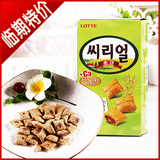 韩国进口食品乐天燕麦方角全麦巧克力饼干麦片42g满