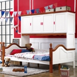 地中海儿童床实木单人床男孩女孩1.5米公主床衣柜床儿童家具组合