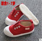 冬季保暖儿童棉鞋 宝宝韩版帆布鞋男童女童球鞋鞋子 加绒学步鞋