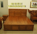 香河老榆木家具双人床架子床贵妃榻卧室家具实木床中式实木家具