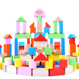 桶装200粒优质木制积木儿童益智玩具开发智力型3-7岁儿童创意玩具