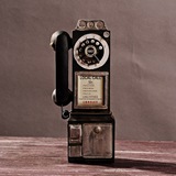 美式复古电话机摆件道具咖啡餐厅酒吧ktv奶茶服装店铺陈列装饰品