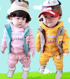 儿童运动服两三件套装带马甲卫衣加绒加厚春秋冬季0-5岁男女小童