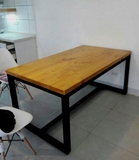 美式餐桌创意办公桌个性工作台原木电脑桌书桌复古茶桌椅组合