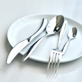 出口英国德国 高档不锈钢西餐牛排意面正餐刀叉勺套装 三件套餐具