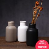 现代简约小花瓶创意卧室房间桌面欧式装饰插花花器黑白插花瓶摆件