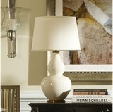 北欧宜家葫芦陶瓷台灯简约创意卧室床头灯 现代美式客灯卧室台灯