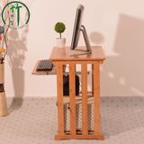 新款楠竹子简易电脑桌台式桌家用办公桌写字桌实木笔记本书桌简约