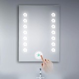 欧式简约 高端卫浴 方形LED壁挂式浴室镜 竖挂高清防雾浴室镜子
