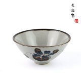 日式陶瓷餐具 尖脚碗 和风陶瓷碗 米饭碗 出口手绘碗 汤碗面碗