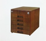 包邮高档木质文件柜桌面收纳箱 5层抽屉带锁 办公时尚储物柜热卖