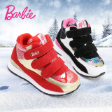 Barbie芭比女童运动鞋2015冬款 撞色拼接儿童休闲鞋中小童保暖鞋