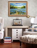 高档欧式美式客厅沙发背景墙装饰画小清新手绘油画 壁画挂画