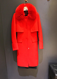 百丝BCVOGA专柜正品2015冬装新品 时尚羊毛中长款大衣B509KB0287