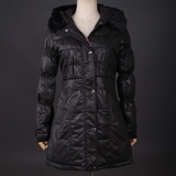 2015冬季新款羽绒服女装韩版长袖连帽女中长款加厚修身时尚外套潮