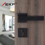 德国EKF 室内门锁铜卧室房门三件套装欧式现代中式实木门锁具通用
