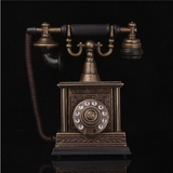 创意烟具方机身老式古董电话机工艺收藏品摆件台式打火机全金属F