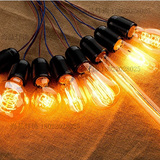 爱迪生灯泡 蚕丝灯泡碳丝灯泡复古灯泡钨丝灯泡创意个性单头吊灯