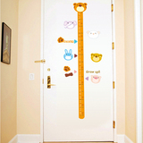 可移除儿童房身高贴纸宝宝卧室装饰幼儿园创意卡通墙贴可爱领结熊