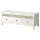 汉尼斯 电视柜 白色漆 北欧实木地中海简约现代家具 IKEA宜家代购
