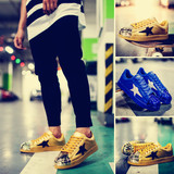韩国休闲男潮牌鞋子夏金属头英伦贝壳鞋透气个性运动鞋学生滑板鞋
