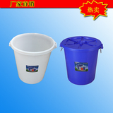 塑料圆桶带盖加厚桶塑料弹力桶收纳桶加厚塑料水桶50升圆桶160升