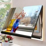 水晶电表箱装饰画可推拉配电盒液压遮挡电源箱壁挂画窗台玻璃瓶
