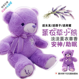 薰衣草小熊紫色娃娃大号香味抱抱泰迪熊公仔毛绒玩具送女生日礼物