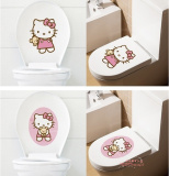 hello kitty凯蒂猫 马桶贴纸 防水浴室贴卫生间厕所装饰墙贴 贴纸