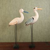创意木质工艺品情侣鸟摆件现代简约抽象北欧风格家居房间店面装饰