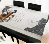 中国风中式棉麻高档布艺餐桌布 台布茶几布长方形大桌布新盖布