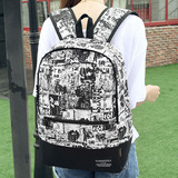 双肩包女帆布包书包女韩版潮学院中学生男背包电脑包休闲旅行包包