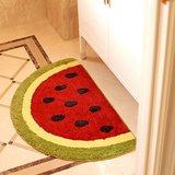西瓜卡通造型吸水门垫 卧室地毯浴室卫生间门口地垫可爱半圆脚垫