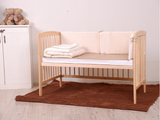 O4L木制婴儿床实木带床带婴幼儿床多功能婴儿摇摇床小孩木床