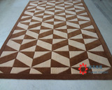 100%纯手工进口羊毛地毯客厅茶几卧室地毯几何现代简约地毯定制
