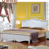 卧室家具套房简欧式床双人床奢华现货1.8m主卧床雕花大床高箱体床