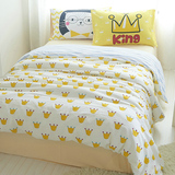 韩式纯棉四件套全棉被套床单儿童1.5宿舍三件套1.8米床上用品2.0