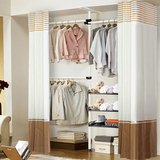 简约现代组合衣柜收纳 置地式多功能创意衣帽间简易收纳储物柜